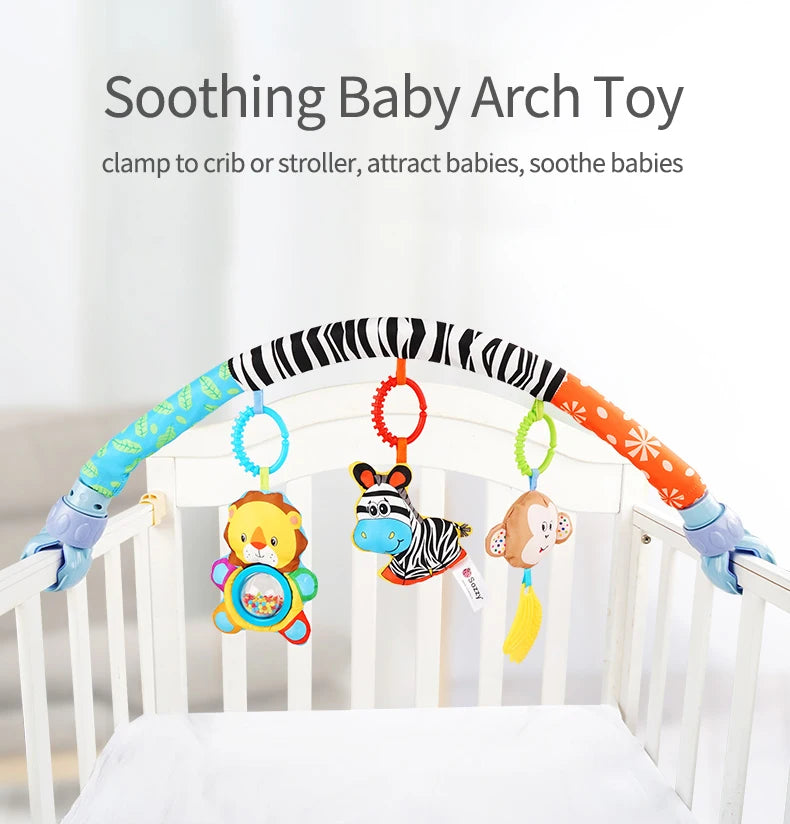 Toy Stroller Jungle Tunes Rattle Toys with Teether