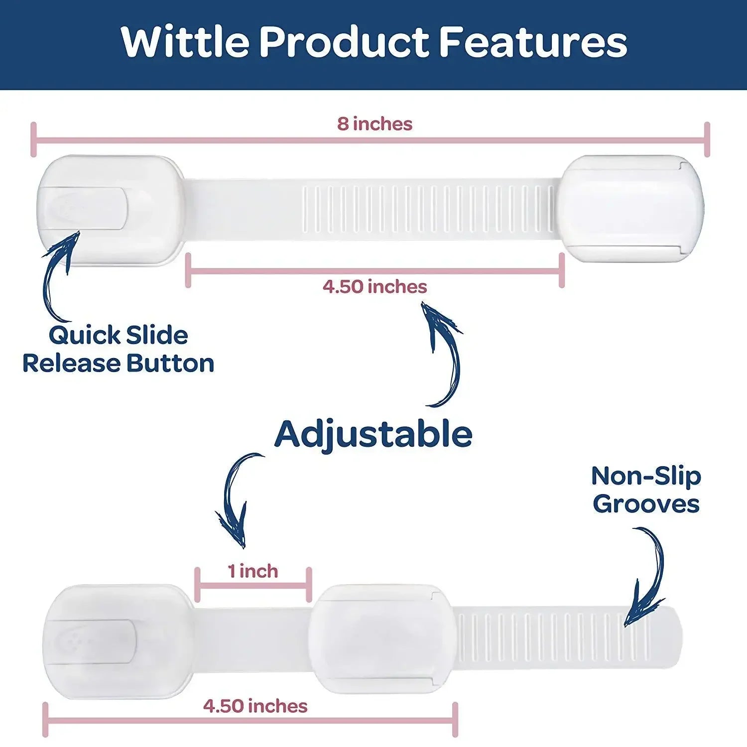 Multi-Functional Safety Locks for Cabinets/Drawers/Doors - Drawer Lock Baby Child Safety Lock Window Lock Children