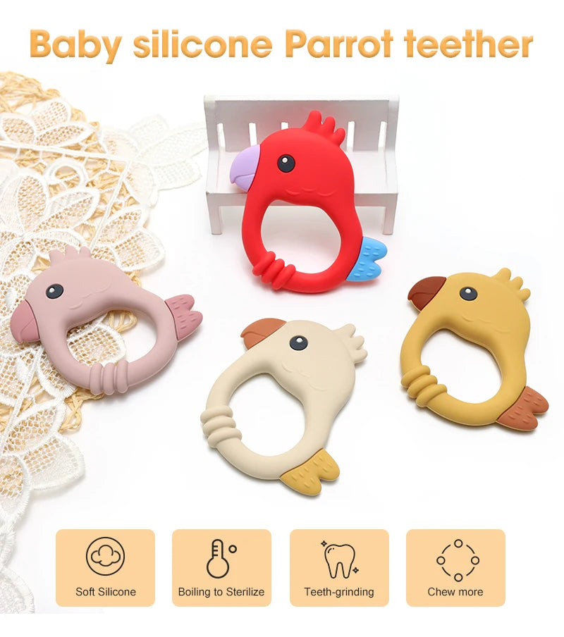 Silicone Colour full Parrot Teether