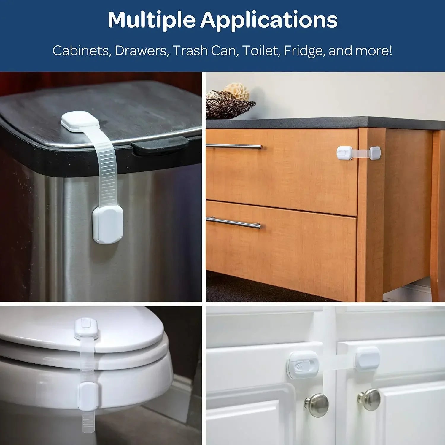 Multi-Functional Safety Locks for Cabinets/Drawers/Doors - Drawer Lock Baby Child Safety Lock Window Lock Children