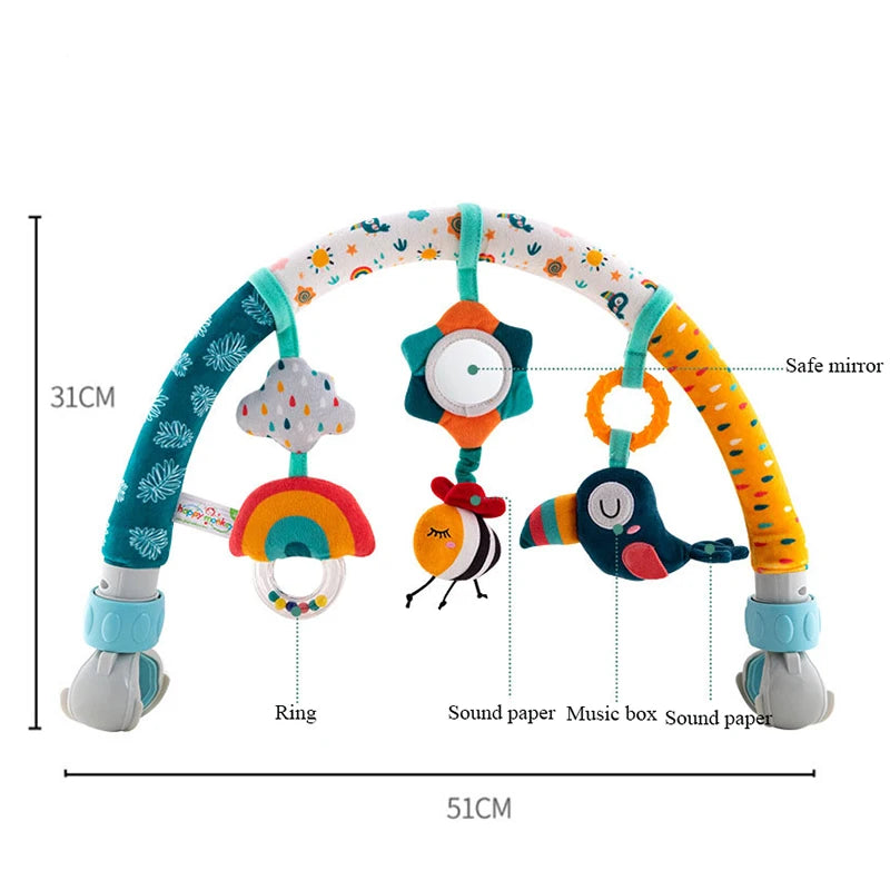 Toy Stroller Jungle Tunes Rattle Toys with Teether