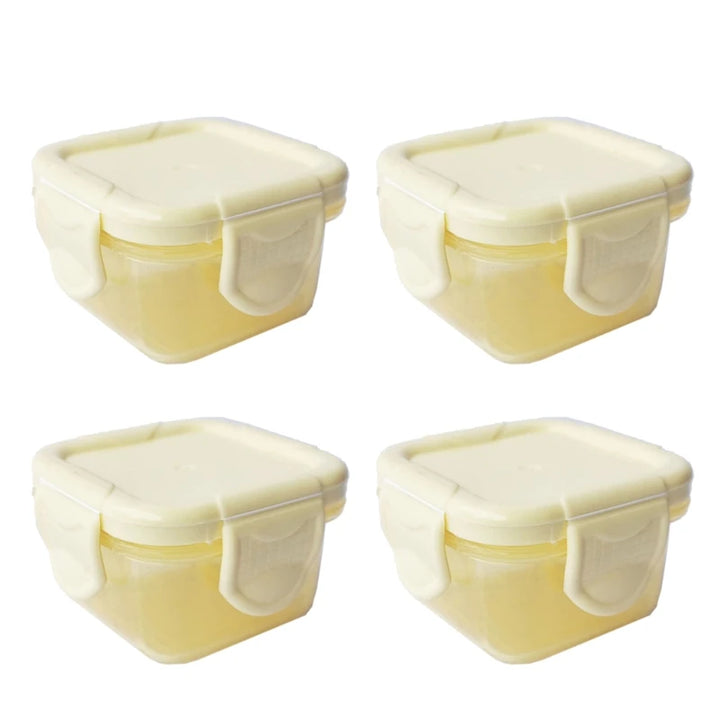 Set of 4 Baby Newborn Food Freezer 60Ml Storage Containers 6 Colors Mini Food Condiment, and Sauce Containers A2UB
