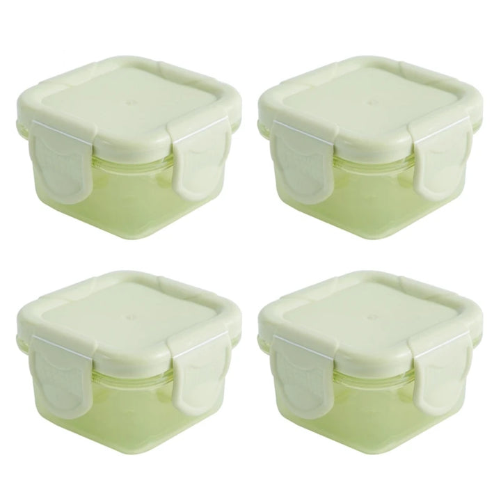 Set of 4 Baby Newborn Food Freezer 60Ml Storage Containers 6 Colors Mini Food Condiment, and Sauce Containers A2UB