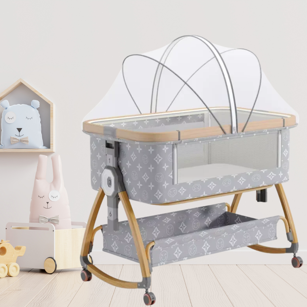 Foldable Portable Baby Bassinet Adjustable High/Low Child Beds Multifunctional Folding Newborn Baby Cribs anti Spillage Big Bed
