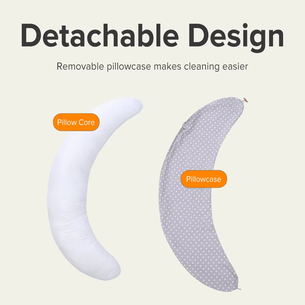 Angku 70.9*51.2*13.8 Inches Pregnancy Pillow Removable Pillow for Pregnant Women 2PCS Nursing Pillow Breastfeeding Cushion