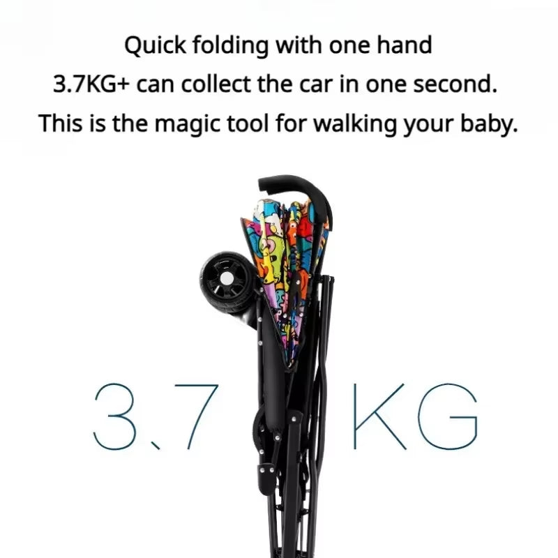 Baby Stroller Lightweight & Foldable Infant Stroller to Explore with Large Sleep Shade Super Load-Bearing Baby Pram for Boy Girl