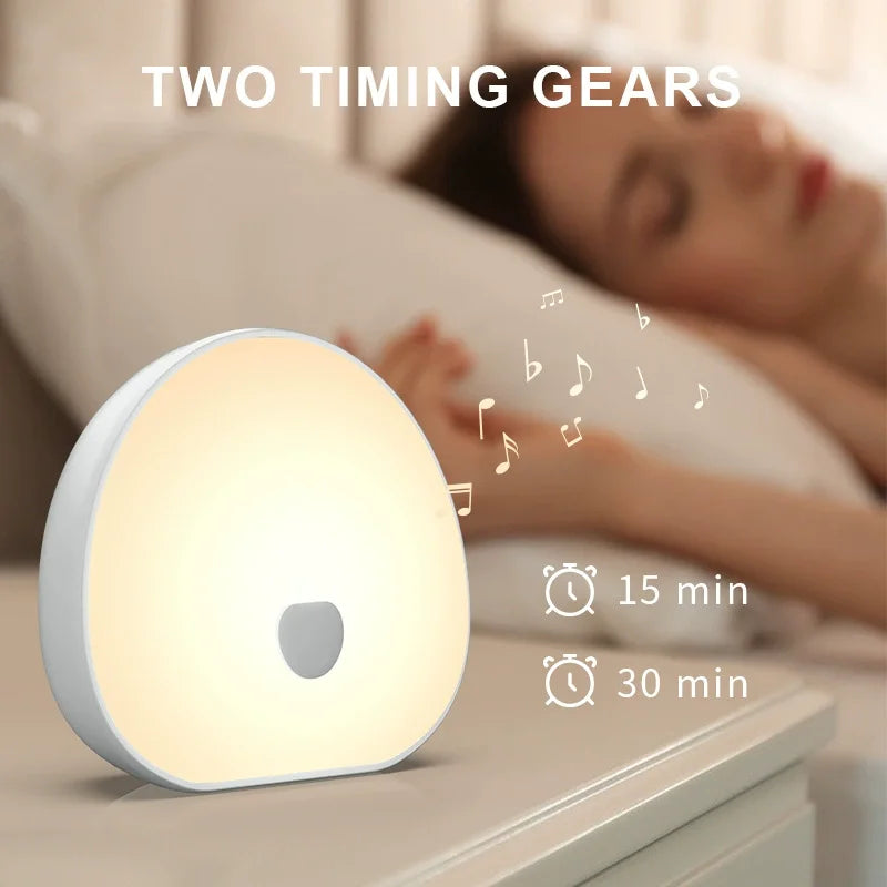 LED Night Light with White Noise Machine - Multiple Colors, Stepless Dimming with Timer Sleep Device with Natural Soothing Sound
