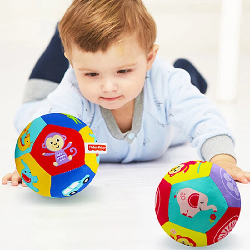 Brain Developmental Bumpy Ball Rattle Easy to Grasp Bumps Help Develop Motor Skills Cloth Touch Sensory Educational Toy for Baby