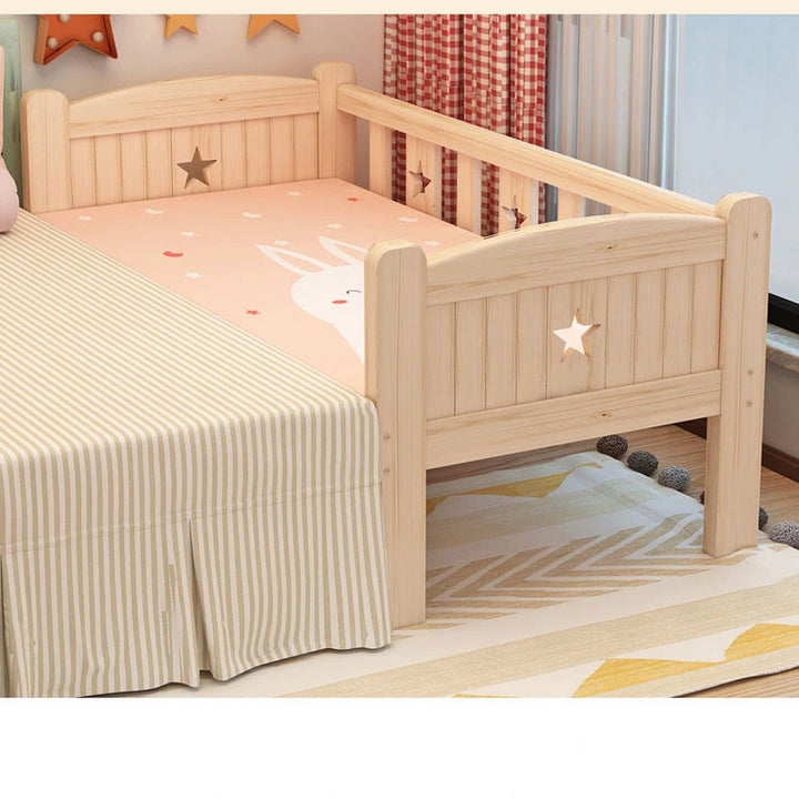 Custom Single Bed Girl Princess Widened Crib Baby Stitching Big Bed