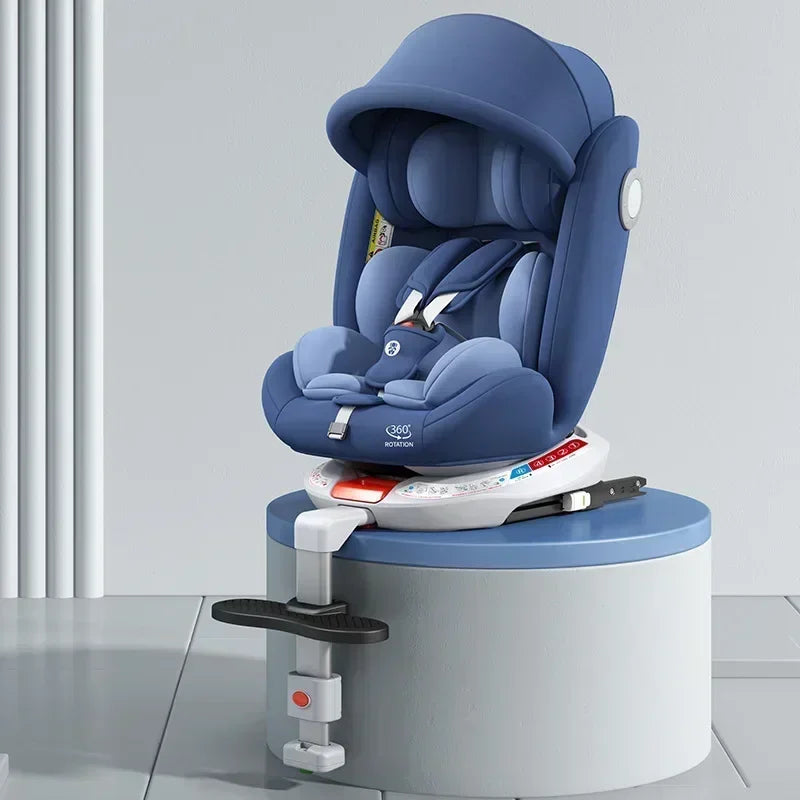 Child Car Seat with Leg Support 360° Swivel Adjustable Backrest Car Safety Seat 0-4 Years Old Infant Child Safety Seat