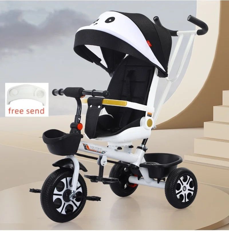 High Quality Poussette Bébé, Baby Tricycle Stroller for 1-3-6 Year Old,Multifunctional Can Lie down Children'S Tricycle Stroller