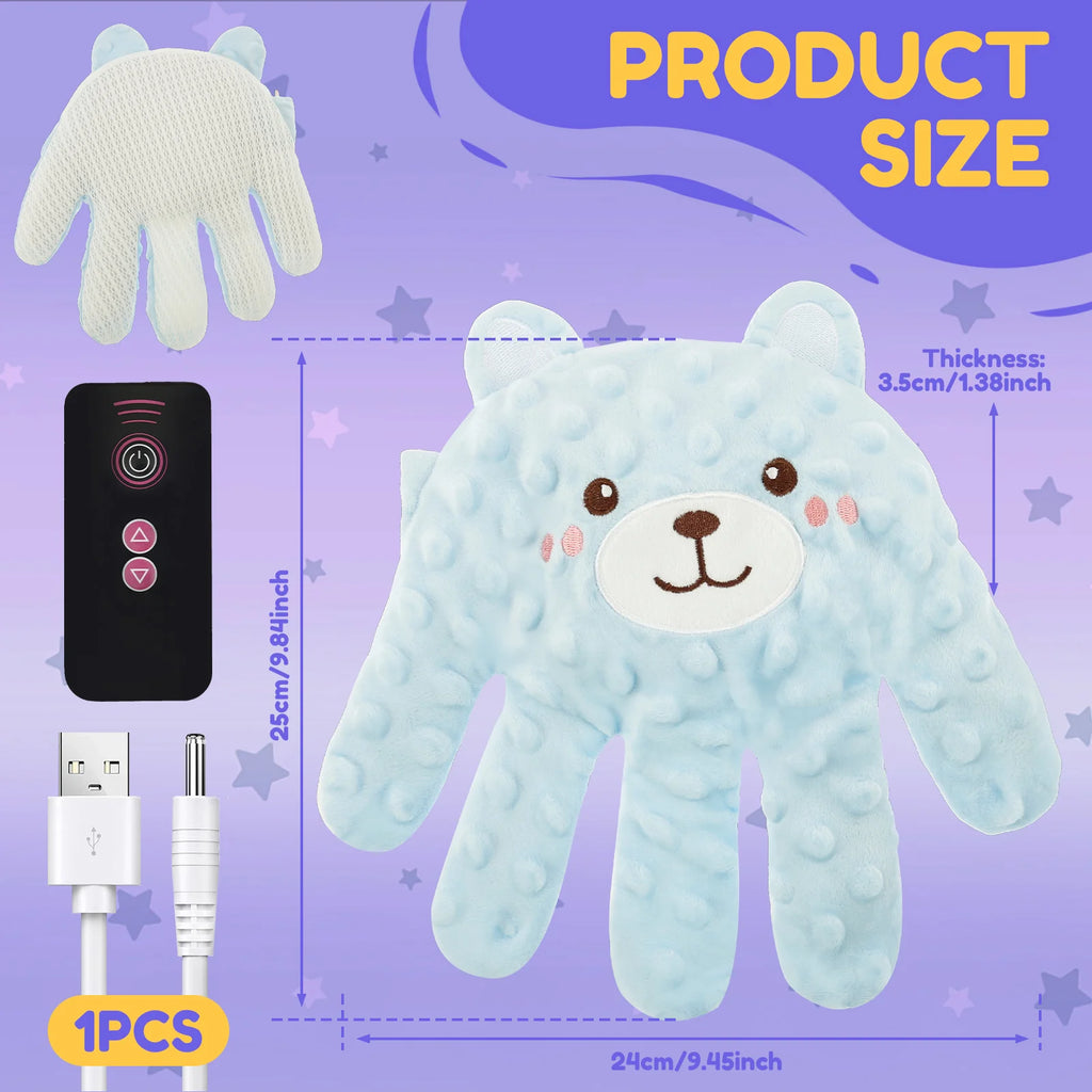 Cartoon Baby Soothing Palm Low Noise Automatic Palm Patting Baby Soothing Hand Pillow 3 Adjustable Modes Sleeping Aid Palm Toys