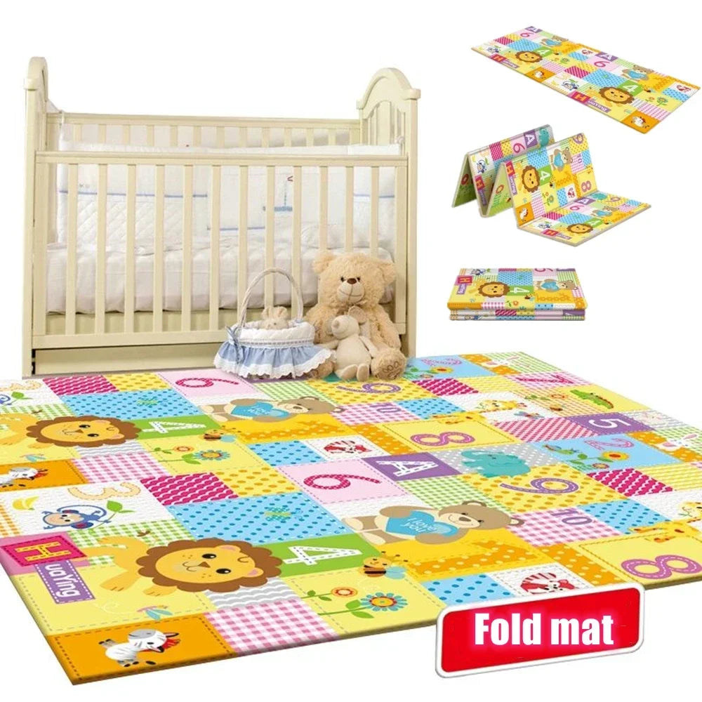 Non-Toxic Baby Play Mat Waterproof XPE Soft Floor Playmat Foldable Crawling Carpet Kid Game Activity Rug Folding Blanket Toys
