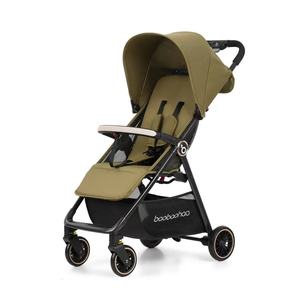 Baby Stroller Can Sit or Lie down Newborn Baby Stroller Simple Folding Ultra-Lightweight Shock-Absorbing Wheels Pocket Cart