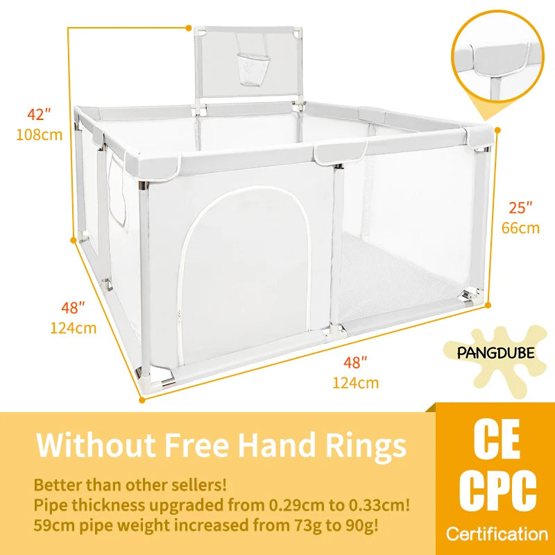 Baby Playpen for Children Play Area Baby Playground 6 Month~6 Years Old Kids Ball Pit Playpen Indoor Baby Safety Fence