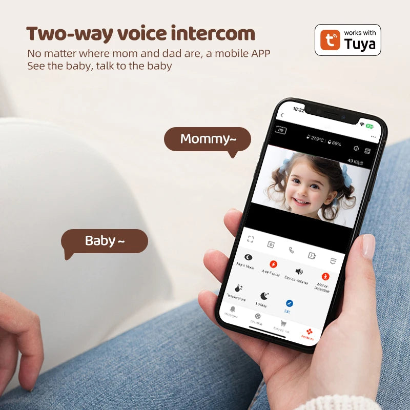Baby Monitor Graffiti Appwifi Infrared Night Vision Security Remote Control Sound Temperature Detection Baby Smart Home Camera