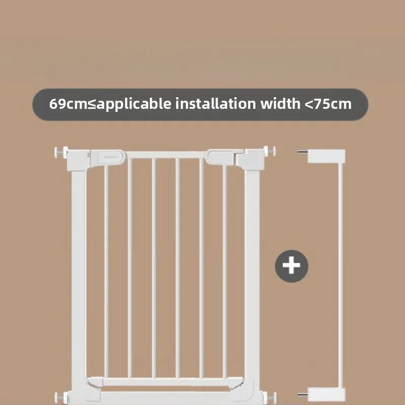 No-Drill Baby Safety Gate - 120Cm Extendable Pet Barrier with Dual Lock System Non-Toxic Material for Stairs/Kitchen/Doorways