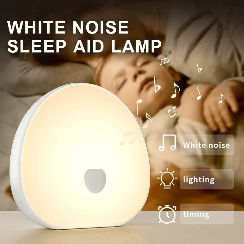 LED Night Light with White Noise Machine - Multiple Colors, Stepless Dimming with Timer Sleep Device with Natural Soothing Sound