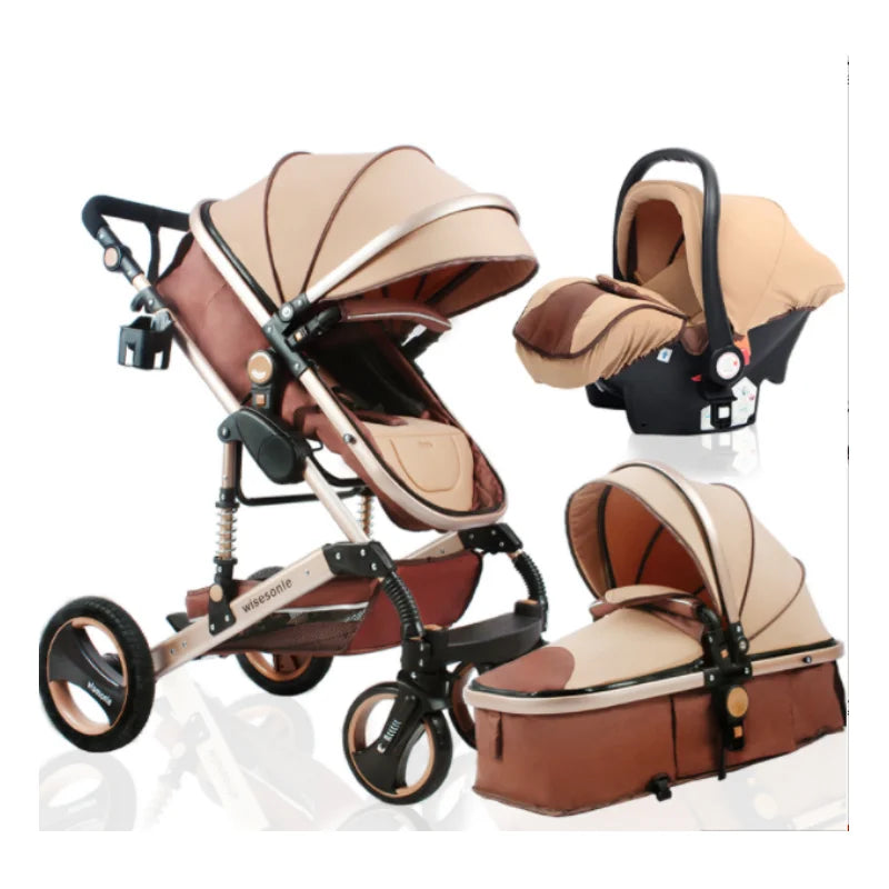 2025 Hot Selling Baby Stroller 3 in 1 Travel System , Lightweight Stroller Can Be Fold, High View Baby Stroller for You