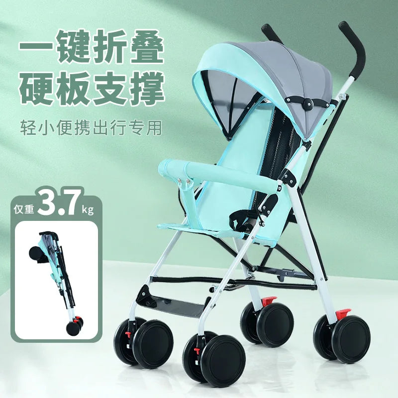 Baby Stroller Can Only Be Sat on Lightweight Folding Baby Stroller Goes Out Multi-Functional Children'S Simple Baby Walking