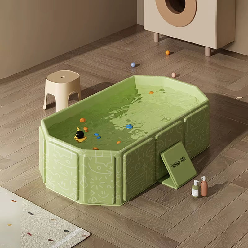 Summer Baby Bathtub Pvc Large Size Folding Bath Tub Infant Newborn Tub Portable Storage No Installation 0-5 Years Old