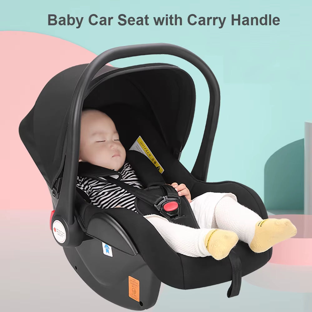 C018 Infant Car Seat Baby Car Seat with Carry Handle Adjustable Canopy 13Kg Load Bearing for Newborn Babies Infants