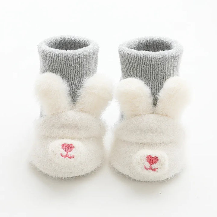 Newborn Baby Girl Boy Socks anti Slip Cute Soft Cartoon Winter Thick Warm Terry Infant Socks for Baby Girls Boys 0-3Year
