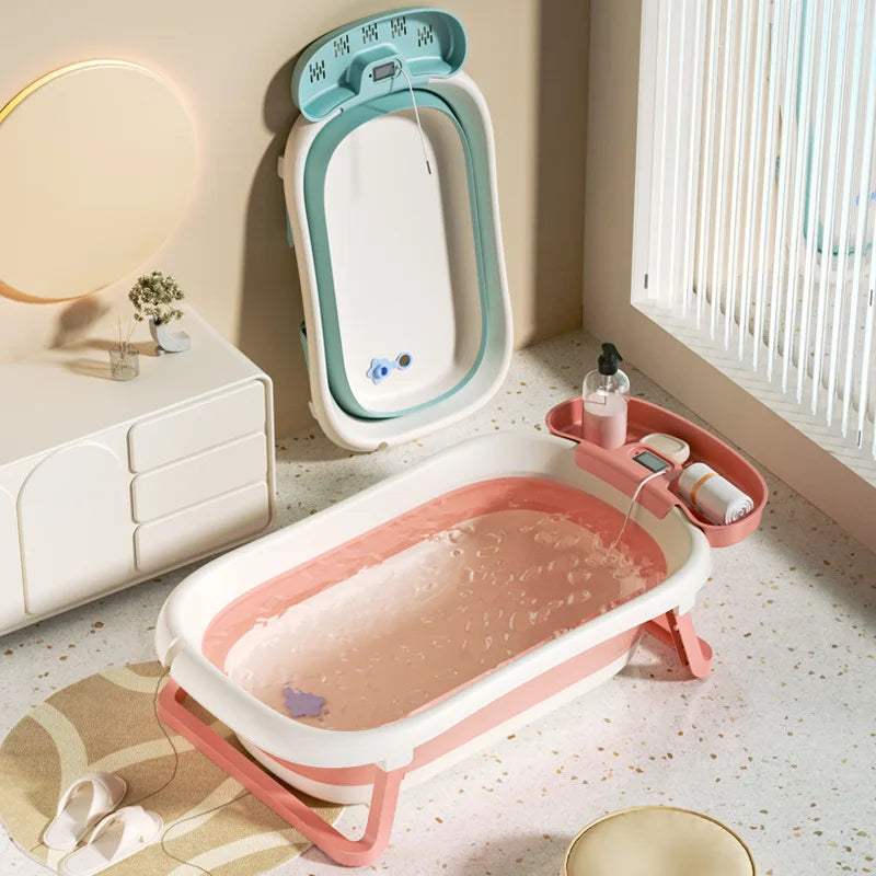 Children'S Bathtub Reclining Support Universal Bathing Tub Baby New Supplies Infant Folding Bathing Bathtub