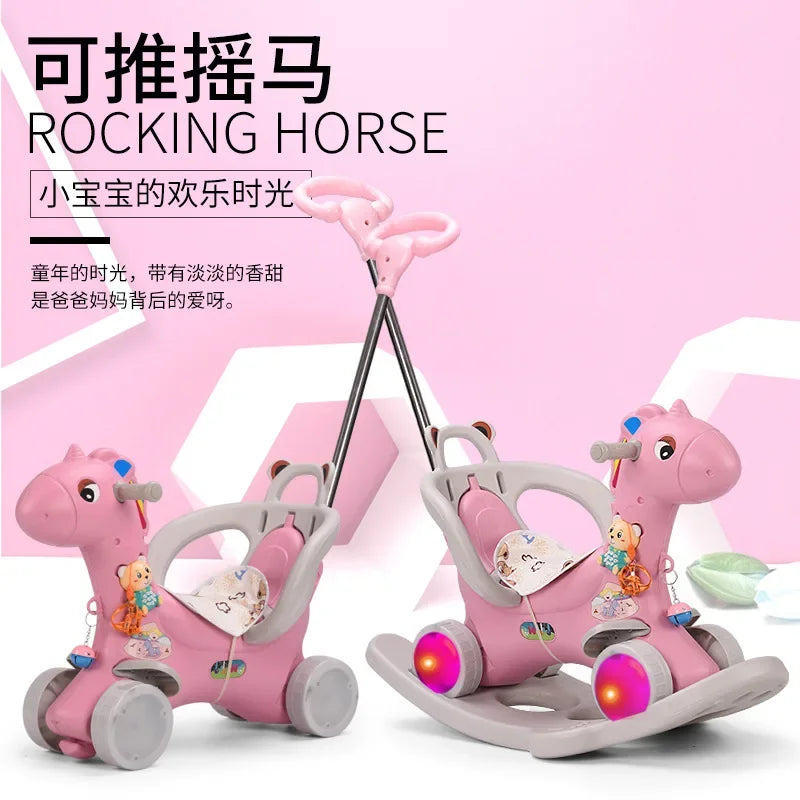 Baby Scooter Children Rocking Horse Rocking Horse Dual-Use Baby Chair Baby Toy Children Horse Ride on Toys