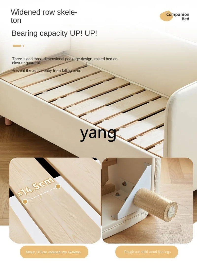 CX Baby Stitching Artifact Soft Bag Anti-Collision Stitching Widened Bed for Adults Sleeping Boys and Girls Solid Wood
