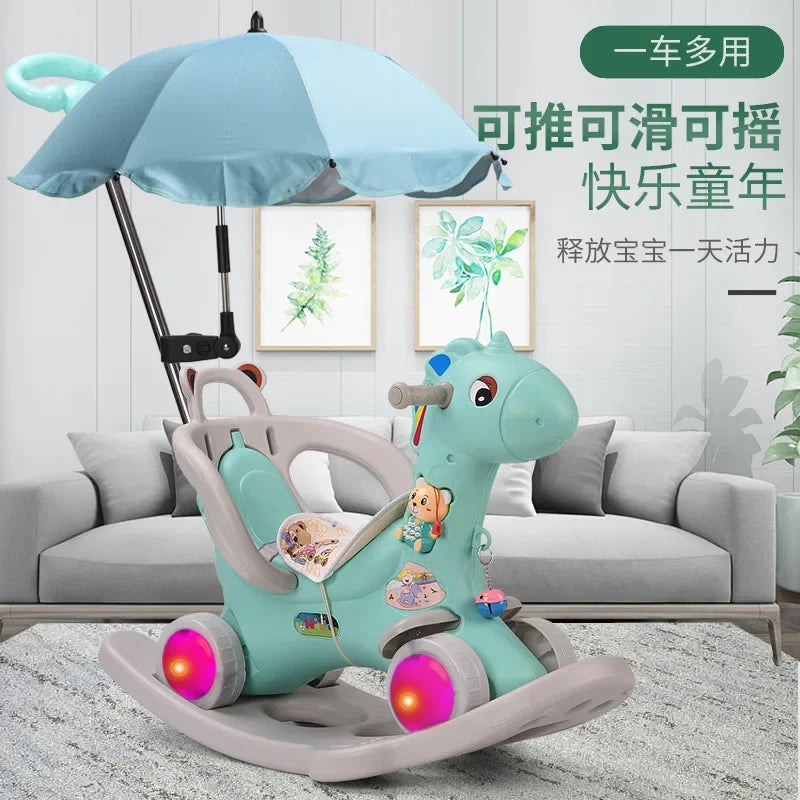 Baby Scooter Children Rocking Horse Rocking Horse Dual-Use Baby Chair Baby Toy Children Horse Ride on Toys