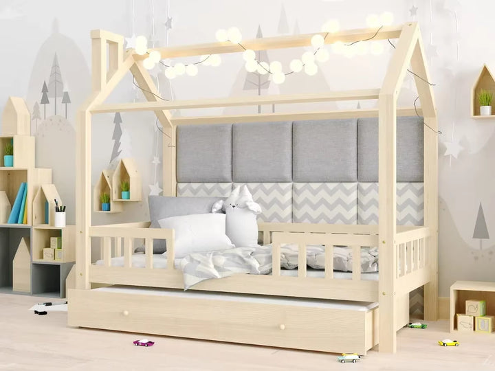 Hot Sale Kids House Bed Girls Kids Montessori Bed Pull-Out Bed 2 Children