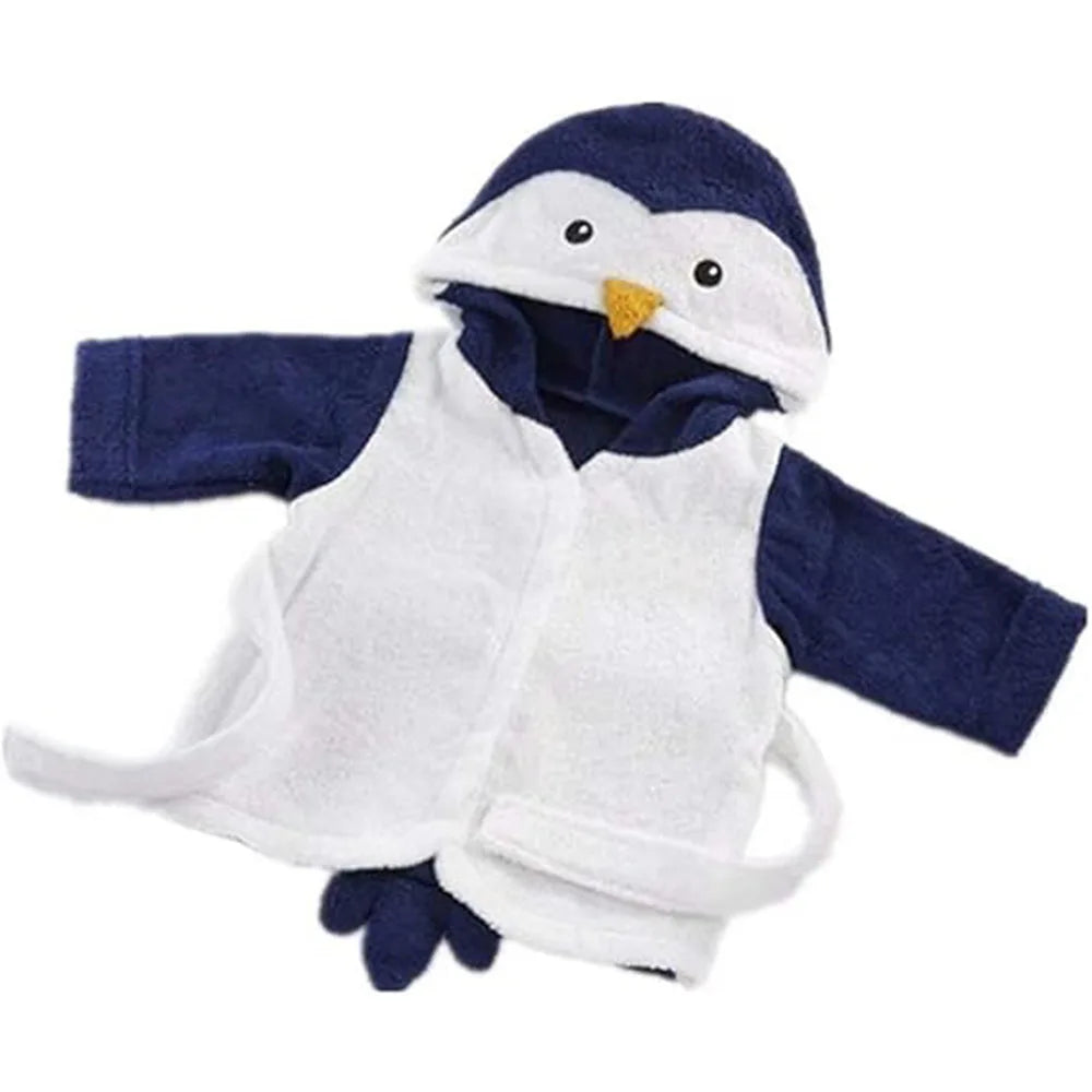 Baby Boy Bathrobe Hooded Towels Unisex Infant Bath Robe Towel for Toddle Terry Ultra Absorbent Durable Blankets