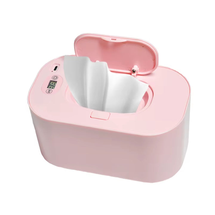 USB Baby Wipe Warmer Digital Display Large Capacity Baby Wet Wipes Warmer Dispenser Adjustable Temperature Heating Wipe Warmer