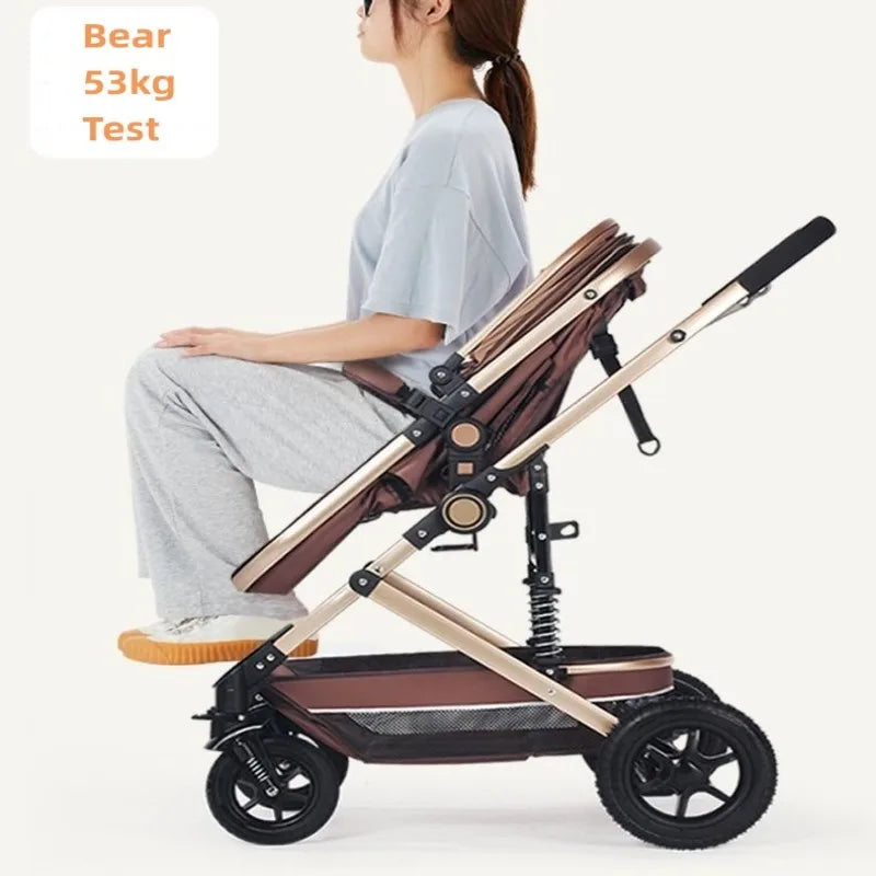 2025 Hot Selling Baby Stroller 3 in 1 Travel System , Lightweight Stroller Can Be Fold, High View Baby Stroller for You