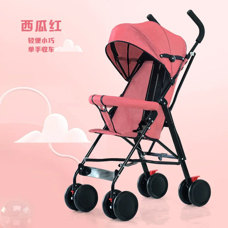 Baby Stroller Can Only Be Sat on Lightweight Folding Baby Stroller Goes Out Multi-Functional Children'S Simple Baby Walking