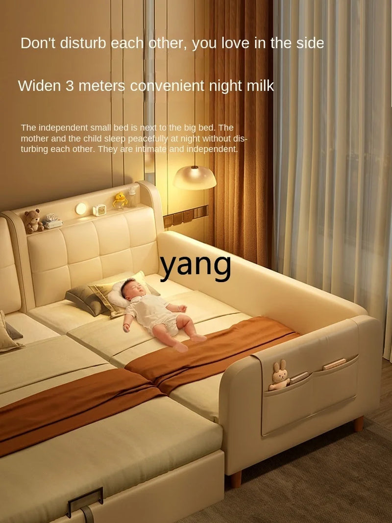 CX Baby Stitching Artifact Soft Bag Anti-Collision Stitching Widened Bed for Adults Sleeping Boys and Girls Solid Wood