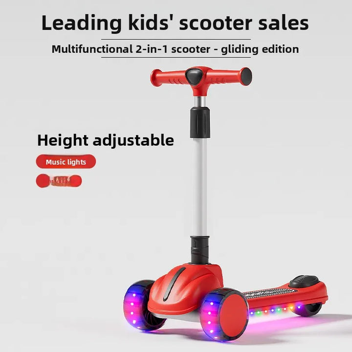 3-In-1 Children'S Scooter: a Scooter for Boys and Girls That Can Be Sat on or Ridden