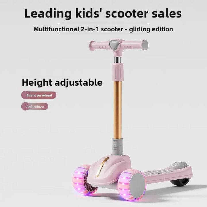 3-In-1 Children'S Scooter: a Scooter for Boys and Girls That Can Be Sat on or Ridden