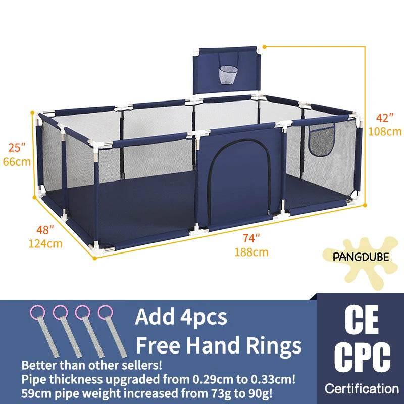 Baby Playpen for Children Play Area Baby Playground 6 Month~6 Years Old Kids Ball Pit Playpen Indoor Baby Safety Fence