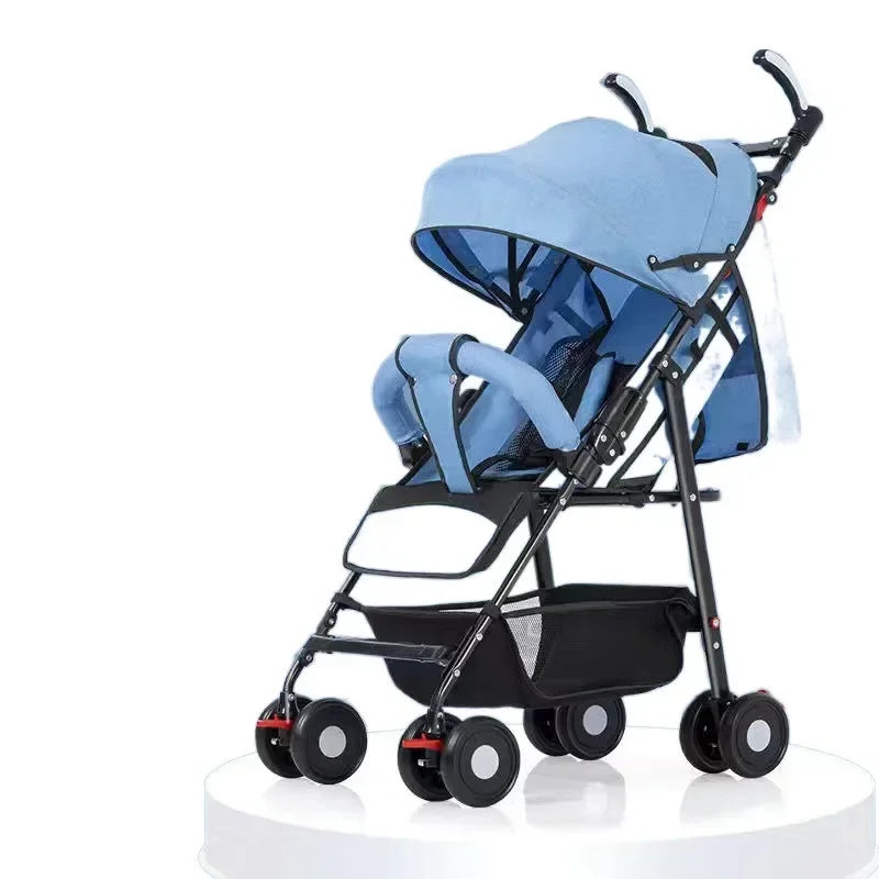 Baby Strollers Are Portable and Foldable, Simple Strollers Can Sit, Lie Down, Go Out, and Fold