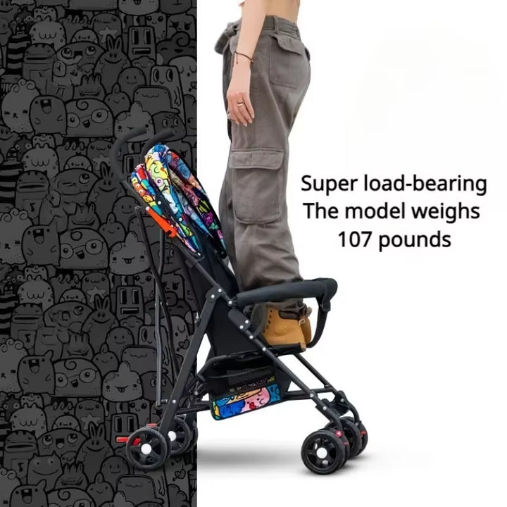 Baby Stroller Lightweight & Foldable Infant Stroller to Explore with Large Sleep Shade Super Load-Bearing Baby Pram for Boy Girl