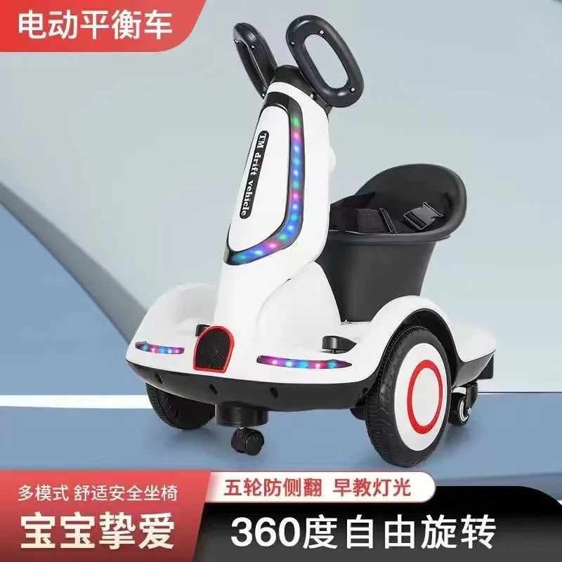 Children'S Electric Car Baby Toy Boy Four-Wheel Remote Control Car Charging Can Seat Infant Drift Balance Car