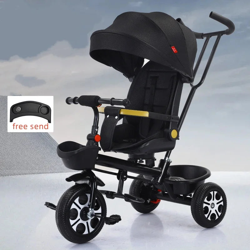 High Quality Poussette Bébé, Baby Tricycle Stroller for 1-3-6 Year Old,Multifunctional Can Lie down Children'S Tricycle Stroller