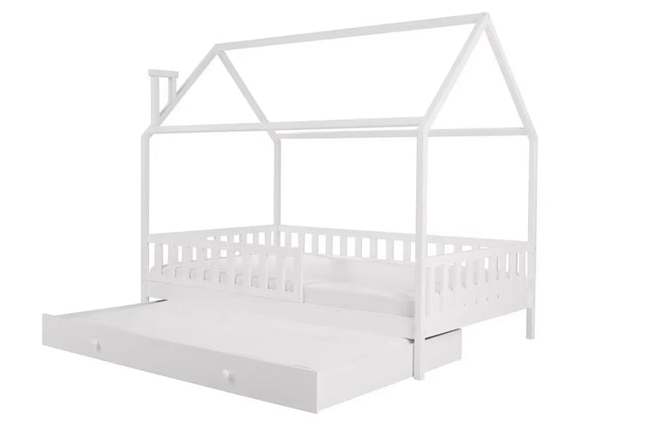 Hot Sale Kids House Bed Girls Kids Montessori Bed Pull-Out Bed 2 Children