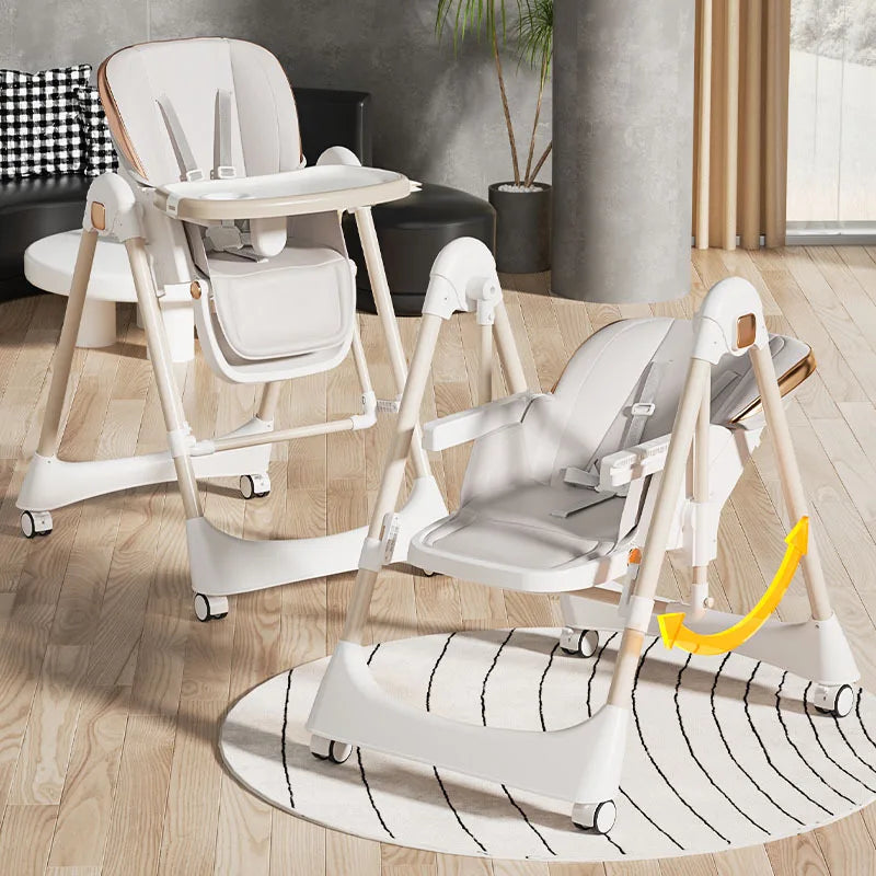 New Two-In-One Baby Dining Chair Baby Rocking Chair Multi-Function Baby Dining Chair Adjustable Height Backrest and Footrest