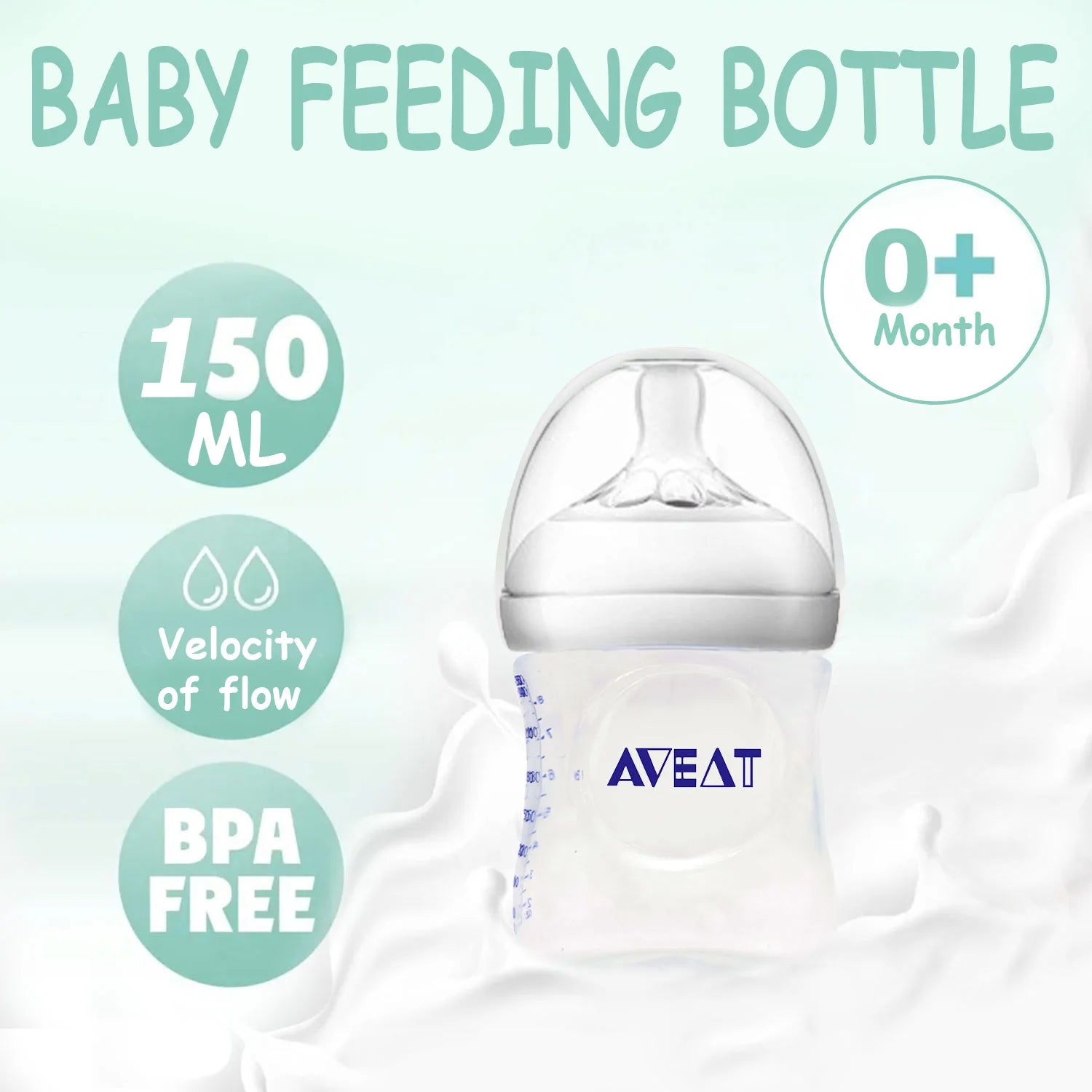 1Pc 150/250 Ml Baby Petal-Shaped Pacifier Feeding Bottle, 5.5 Cm Caliber, PP Bottle, Drop Resistant,Gift