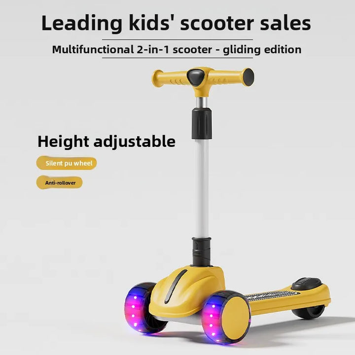 3-In-1 Children'S Scooter: a Scooter for Boys and Girls That Can Be Sat on or Ridden
