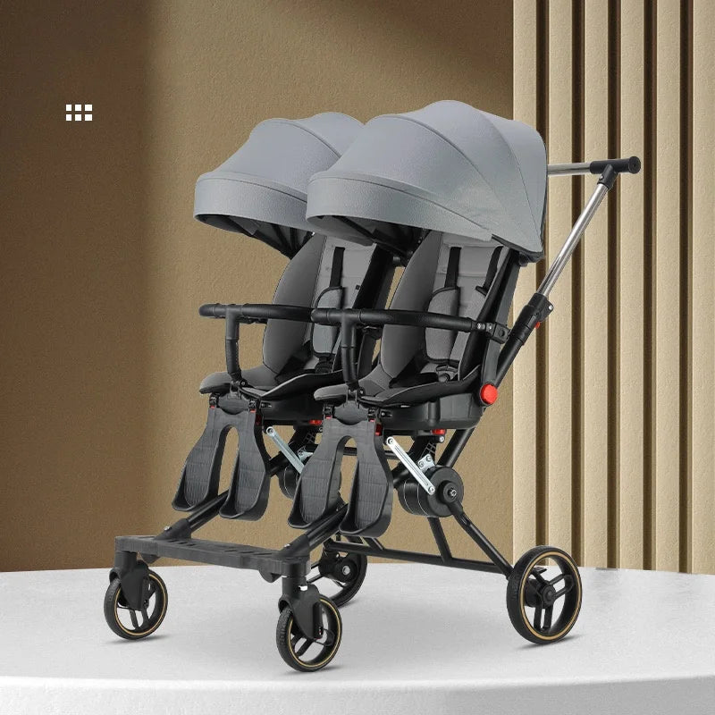 Top Selling Poussette Double Twin Baby Stroller ,Lightweight Strollers with High Quality,Mutifunction Twin Stroller