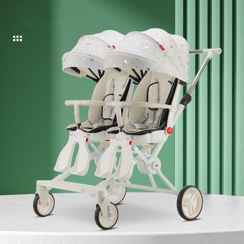 Top Selling Poussette Double Twin Baby Stroller ,Lightweight Strollers with High Quality,Mutifunction Twin Stroller